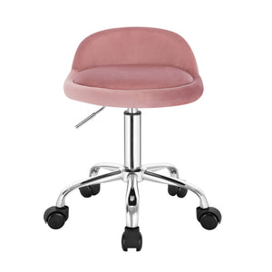 Tabouret de bureau pivotant avec roulettes – Chaise d’ordinateur réglable en hauteur avec dossier bas pour travail ou maison