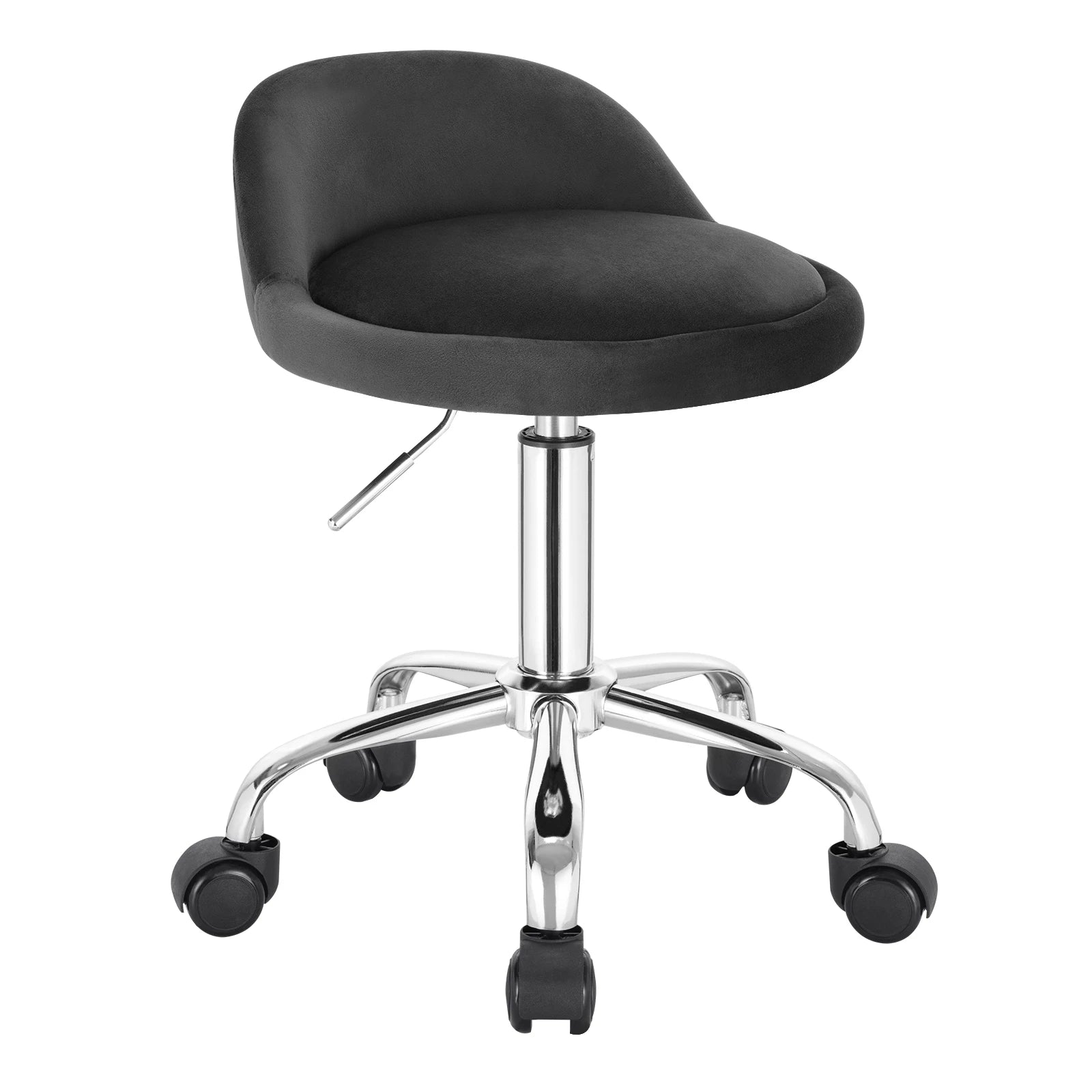 Tabouret de bureau pivotant avec roulettes – Chaise d’ordinateur réglable en hauteur avec dossier bas pour travail ou maison