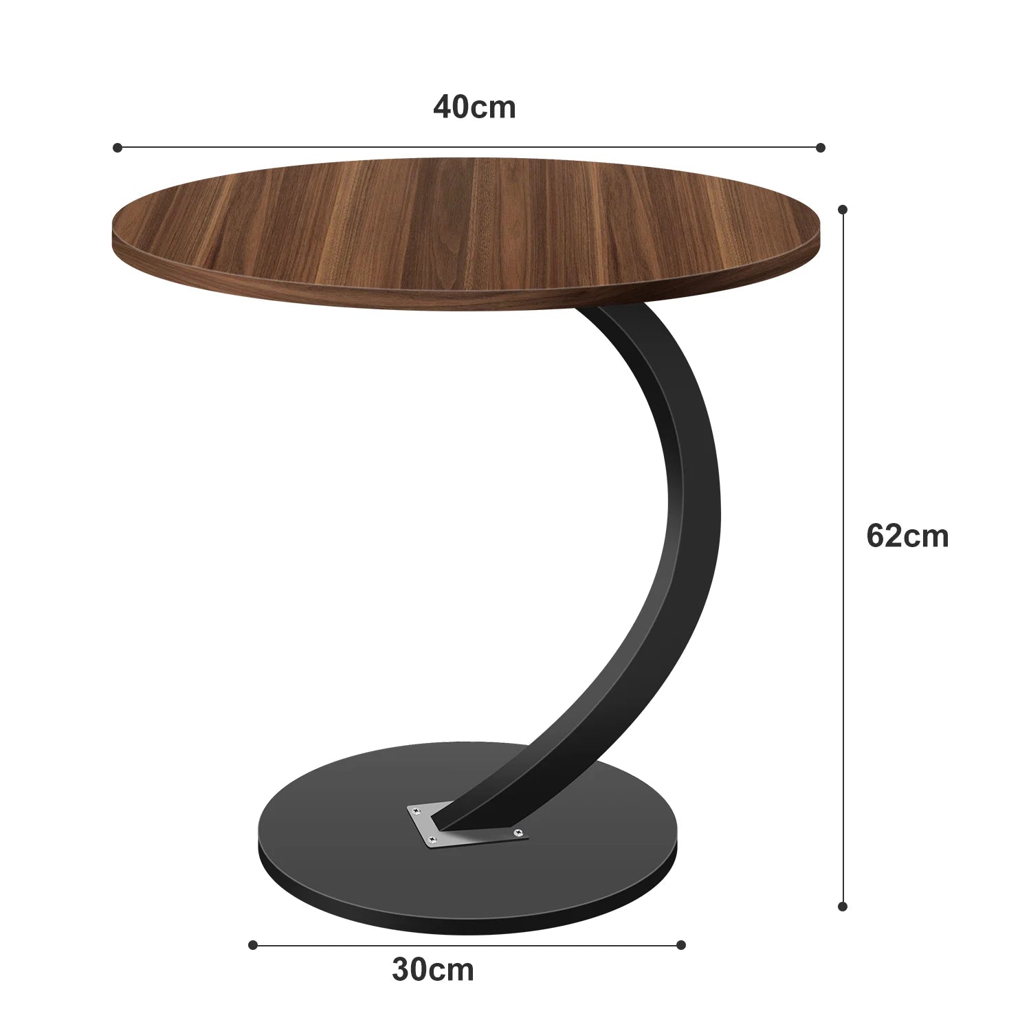 Table d’appoint ronde – Mini table basse et table de chevet pour salon ou chambre, design léger et moderne