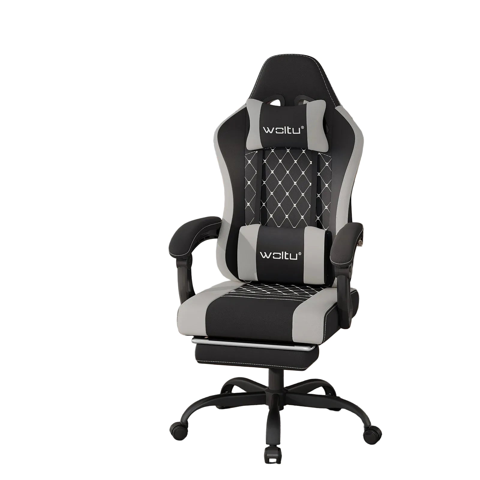 Chaise de jeu pivotante – Fauteuil pour ordinateur avec appui-tête, repose-pieds et tiroir pivotant