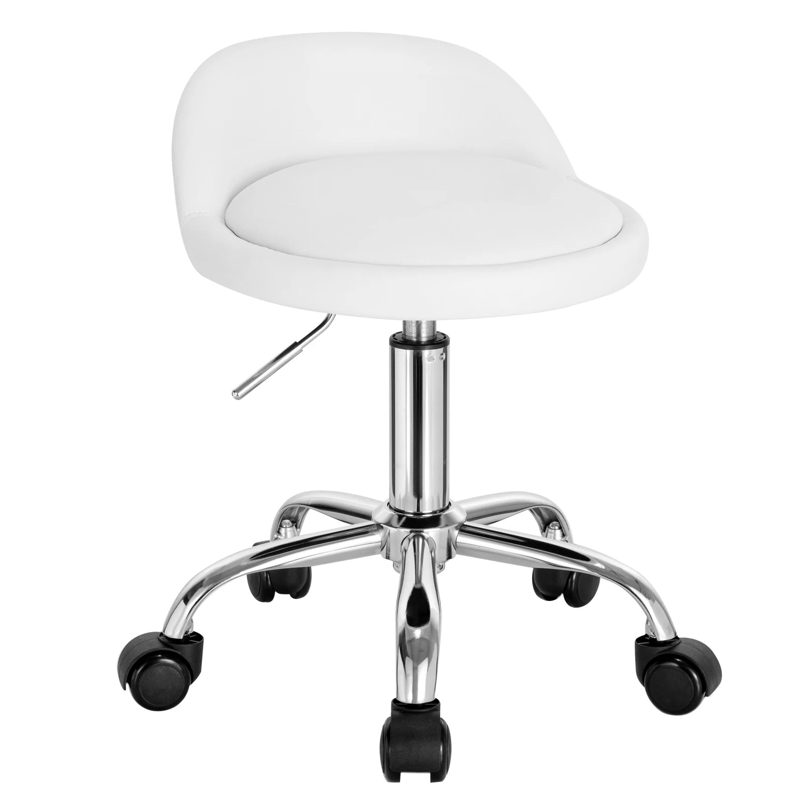 Tabouret de bureau pivotant avec roulettes – Chaise d’ordinateur réglable en hauteur avec dossier bas pour travail ou maison