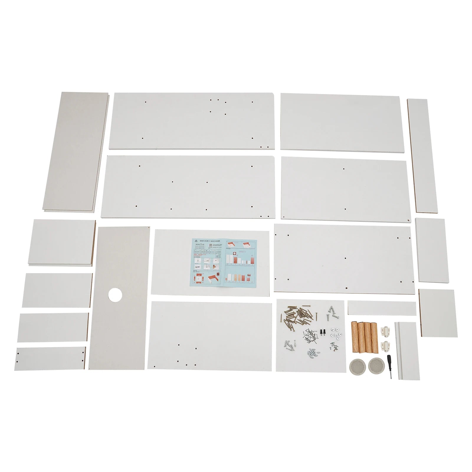 Armoire à chaussures sur pied avec 2 portes et 1 tiroir – Meuble de rangement moderne avec étagères amovibles pour entrée et salon